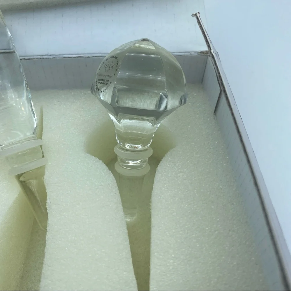 Lenox American By Design Tuscany Classics 3 Crystal Wine Bottle Stoppers NIB